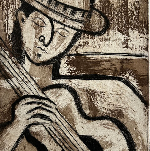 Tocanda la Guitarra
Drypoint/etching