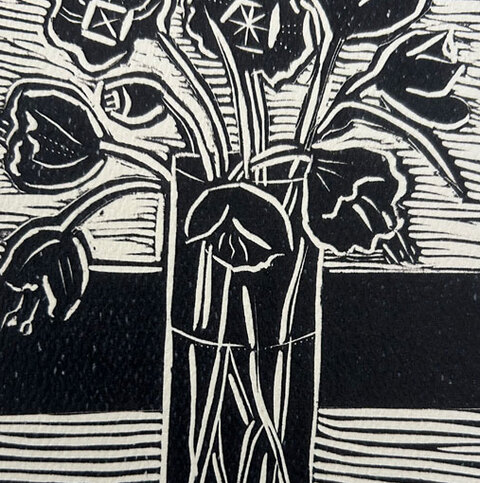 Tulips
Block print